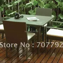 Горячая Элегантные городские круглые черные Ротанговые уличные стулья