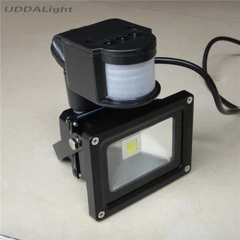 

black one 10W floodlight with motion sensor IP65