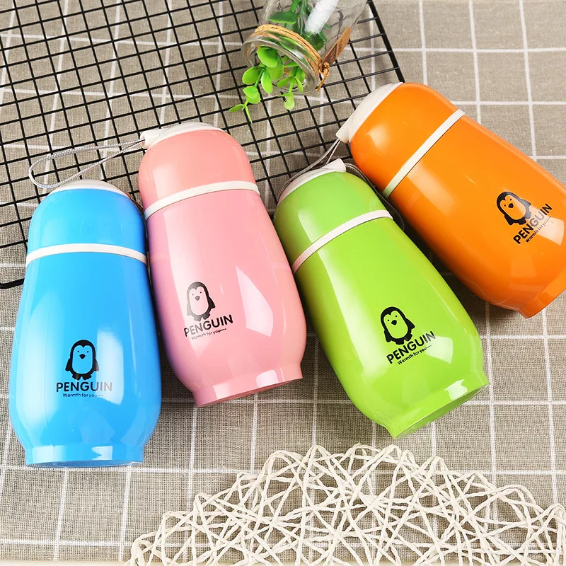 Конфеты цветные чашка с пингвином мультфильм ребенок стакан Thermocup нержавеющая