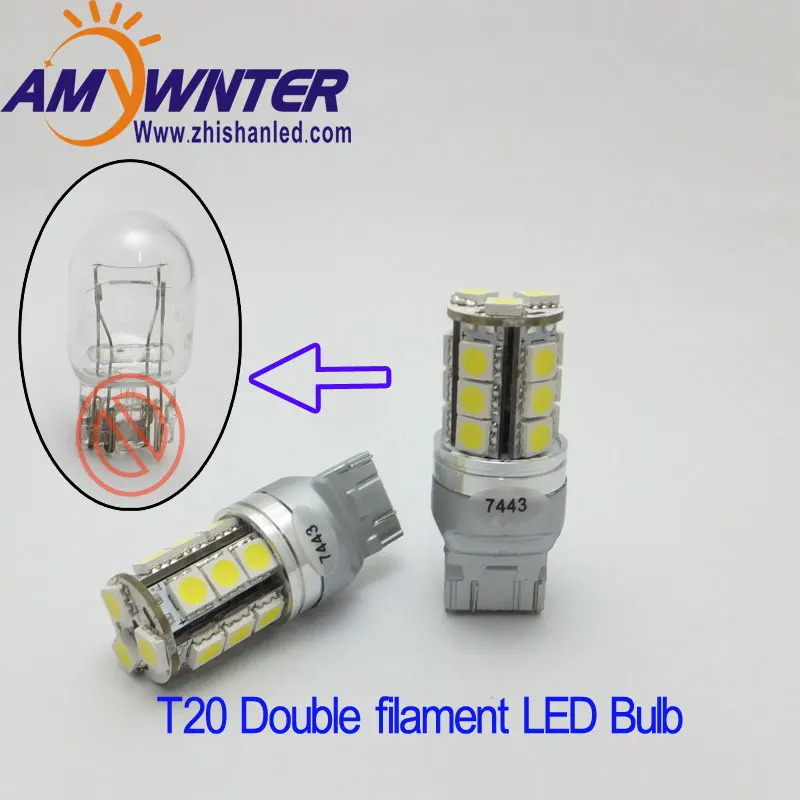 T20 7443 12V font b led b font Dual Light Function font b LED b font