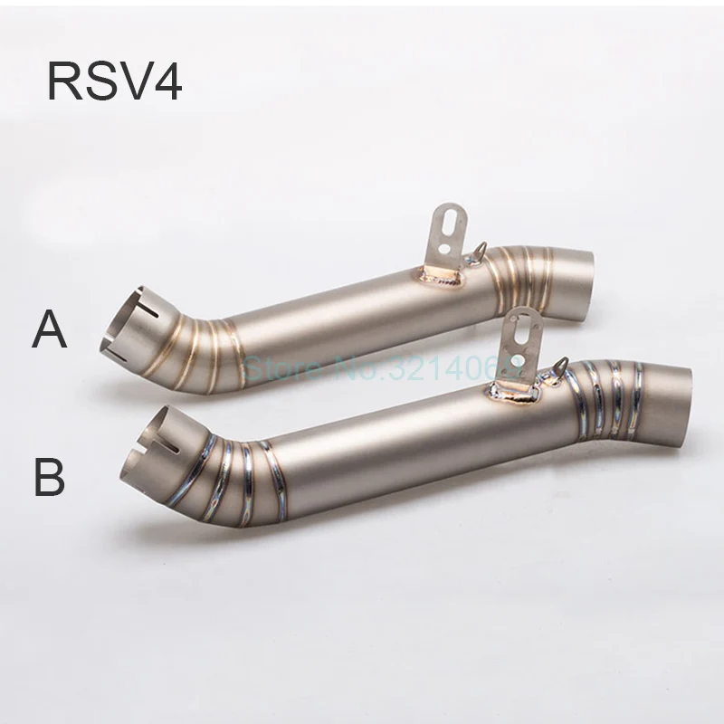 

Motorcycle Muffler Exhaust Link Pipe Motorbike Muffler Escape Connect Pipe Middle Part Of Aprilia RSV4 Middle Pipe Adapter