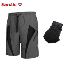 Santic 3D Padded Coolmax Loose Fit Men`s Cycling Shorts W/ Inner Underwear Causal Leisure MTB Bicycle Bottoms M-4XL 5017