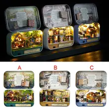 Сделай сам дом 3D деревянный поделки ручной работы Box Theatre кукольная Миниатюра Коробка Симпатичные Мини Кукольный дом собрать Наборы подарок игрушки