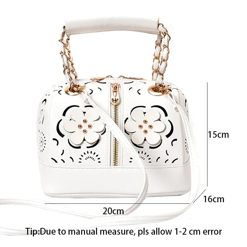 Fashion Women Leather Handbag Hollow Out Female Messenger Crossbody Shoulder Bag Ladies Wild Purse Designer Top-Handle SS7298 (6)