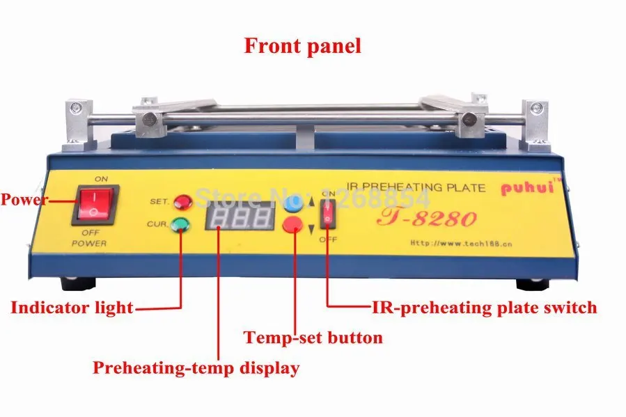 ИК паяльная станция 110 V/220 V Puhui PCB подогреватель SMD паяльная станция T8280