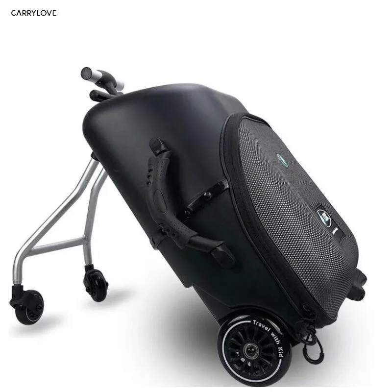 

CARRYLOVE High quality and convenient Kids scooter suitcase Lazy carry on rolling luggage ride on trolley bag for baby