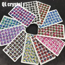 QL Crystal Tourmaline Glass Crystal 10x12mm Oval Pointback Fancy Stone for DIY garment bags shoes Jewelry accessory pointback diamantes wing stone luxury crystal pointback fancy stone cosmic shape nail art diy accessory