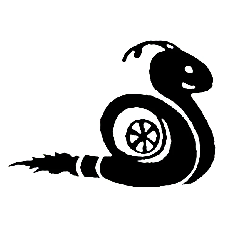 15.5cm*11cm Stylish Car Stickers Fun Car-Styling Turbo Snail Cool Decals Black/Silver S6-3191 | Автомобили и мотоциклы