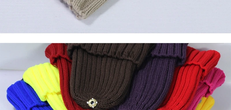 Winter Hat Woman Cute Hair Ball Cap Cotton Casual Solid For Ladies Soft Warm Skullies Beanies