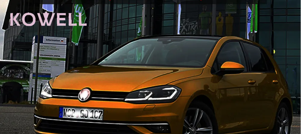 KOWELL автомобильный Стайлинг для VW Golf7 фары Golf 7 MK7 светодиодный фары DRL Объектив Двойной Луч H7 спрятал bi Xenon объектива