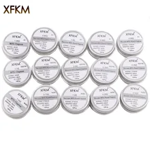 10 шт. XFKM Сверхтонкий MTL плавленый Clapton Предварительно Построенная катушка A1 SS316 Ni80 для MTL Vaper RDA RTA Танк распылители высокое сопротивление