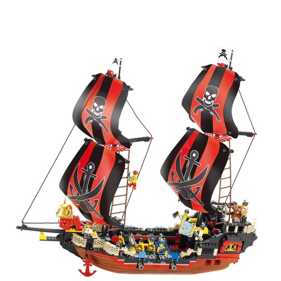 

Pirates of the Caribbean Black Pearl Building Blocks Set Children Gift Kids Bricks Toys