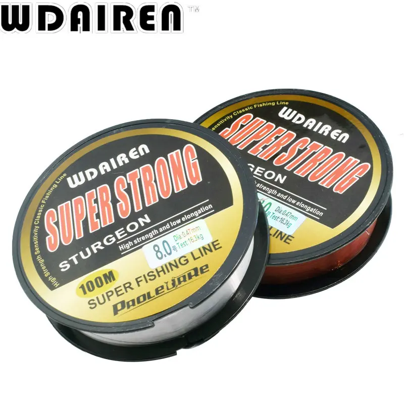 Brand Super Strong Japanese 100m 100% Nylon Transparent Not Fluorocarbon Fishing Line Fishing Tackle Not linha multifilamento