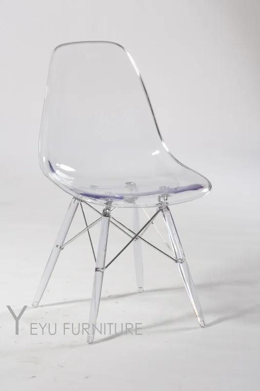 Популярный современный дизайн прозрачный акриловый пластиковый обеденный стул со спинкой, модный дизайн кристалл стул современная мебель для дома