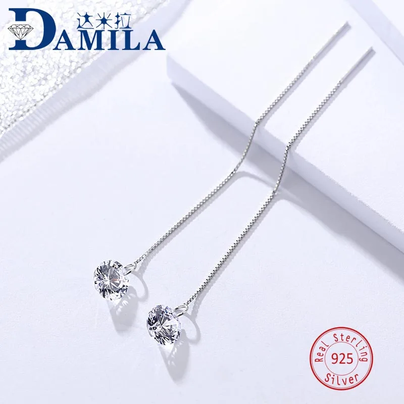 1 crystal long earrings for women