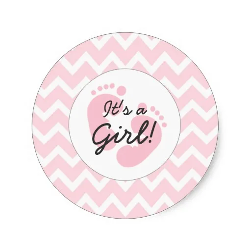 3.8cm pink it's a girl baby shower envelope seals classic