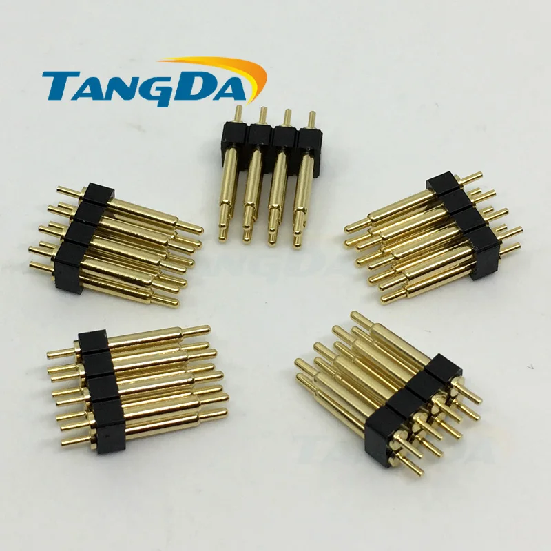 2*4pin pogo pin connector 8p spring contact pin 2.54 8pin welding plate