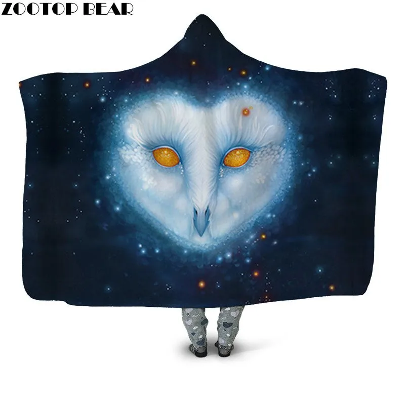2019 Popular Anime 3D Print Hooded Blanket Casual Fashion Sofa Fleece Throw Wearable Bedspread Adult Home Office Travel | Дом и сад
