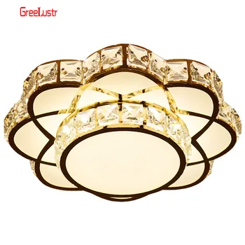 Modern Led Crystal Chandelier Light Gold Ceiling Chandeliers Lamp For Kitchen Lustre Lighting Hanging Ceiling Fixture Luminaire new design led crystal light ceiling crystal chandelier modern home chandeliers