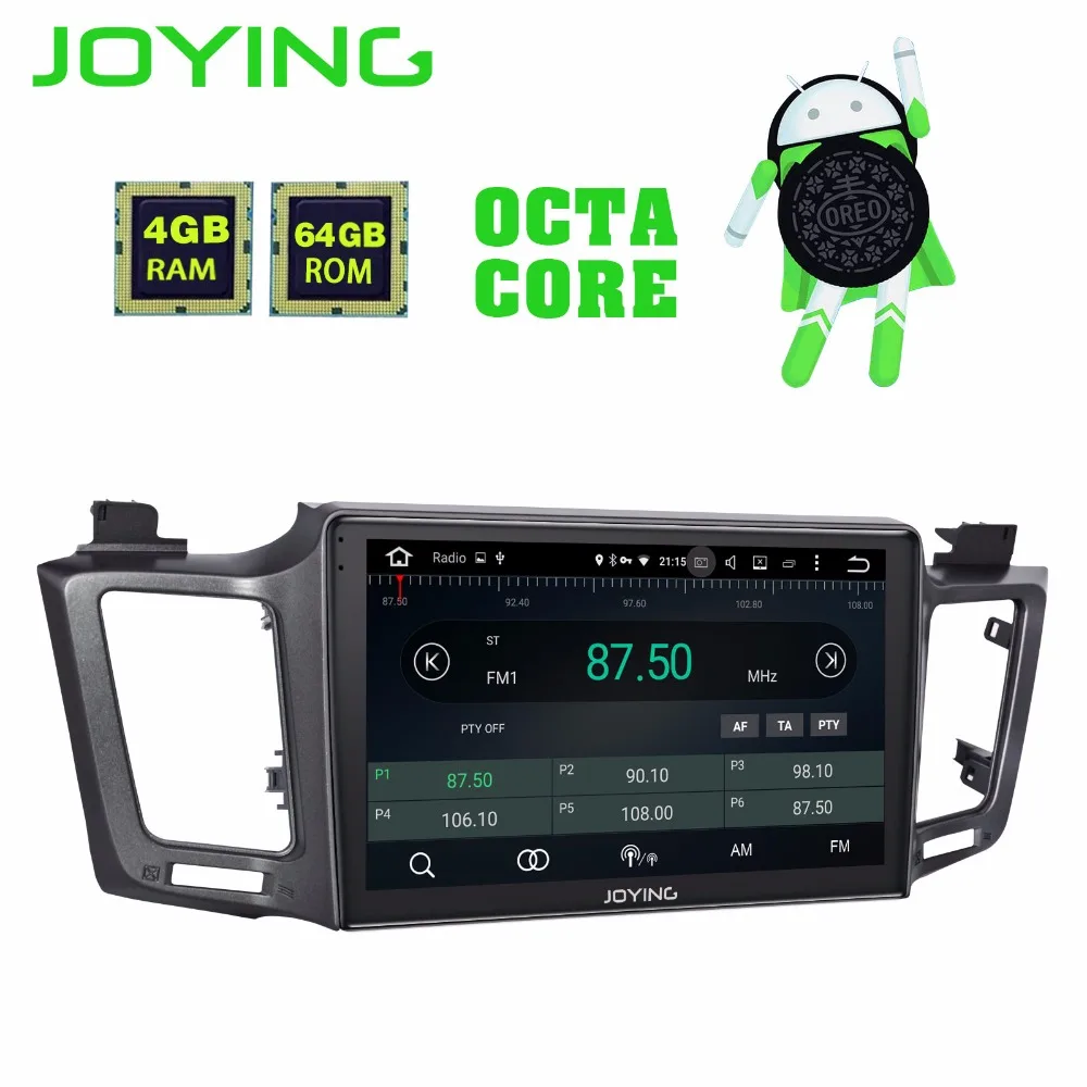 Discount 10.1"IPS 4GB+64GB Octa Core Autoradio Head Unit Android 8.1 Car Stereo For TOYOTA RAV4 2012-2018 Music GPS Player Built-in DSP 3