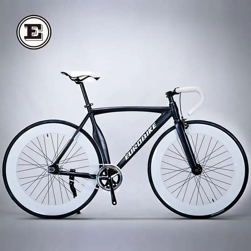Велосипед с фиксированной передачей 700CC колесо 52 см рама из алюминиевого сплава мышечный дорожный велосипед фиксированная передача фиет Bicicleta - Цвет: black white