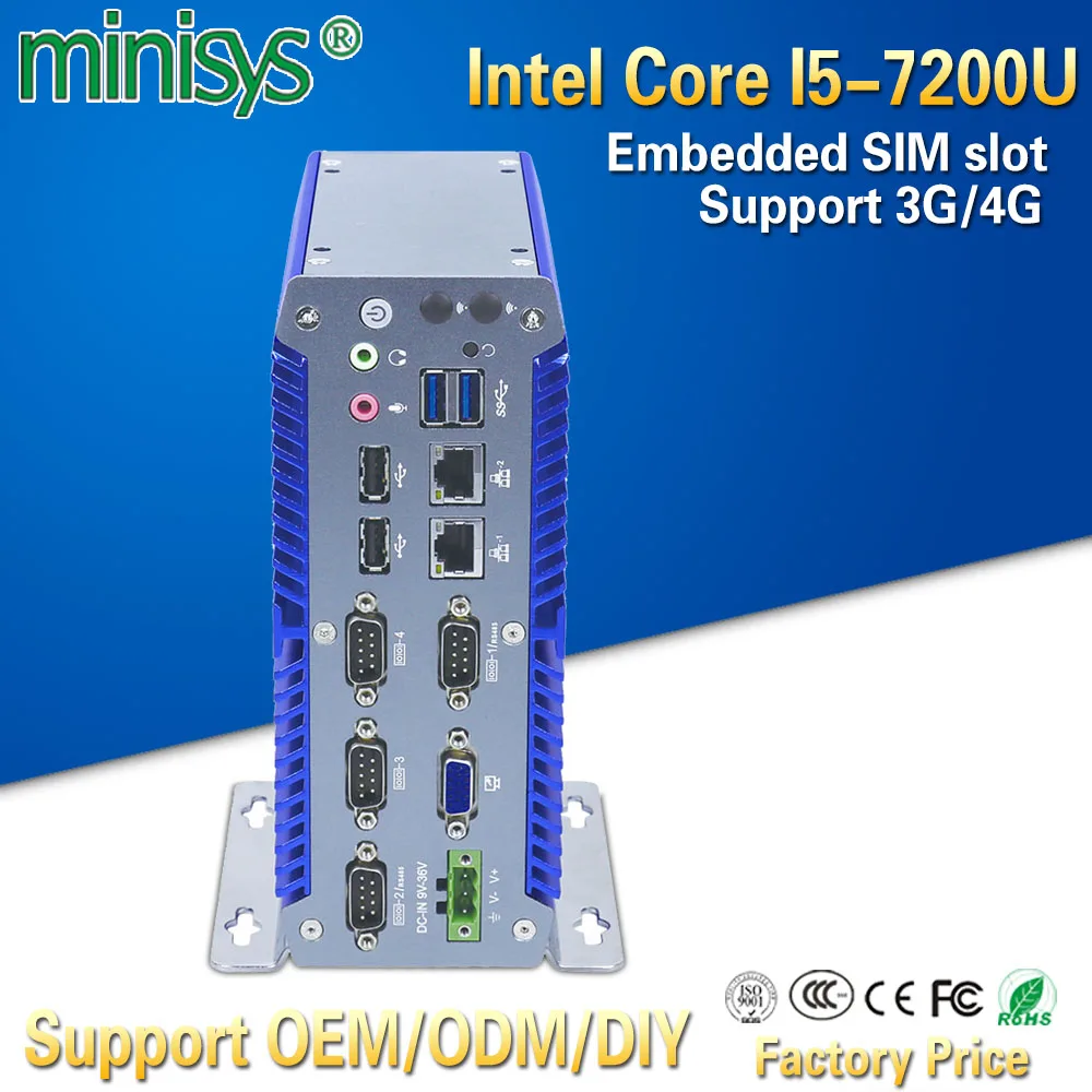 Minisys industrial Mini PC Blue ITX Case Intel Core i5