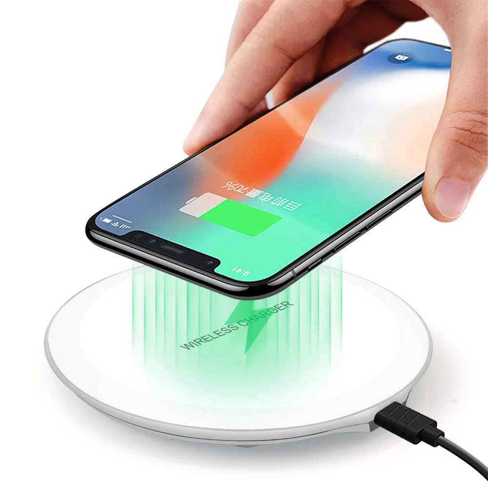 Беспроводное зарядное устройство DCAE QI для iPhone X 8 XS Max XR Samsung S10 S9 S8 Plus Xiaomi Mi 9