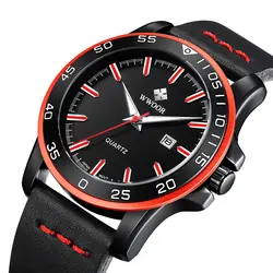 Элитный бренд модные для мужчин кварцевые часы повседневное спортивные часы для мужчин водостойкий ДАТА кожа Военная Униформа наручные