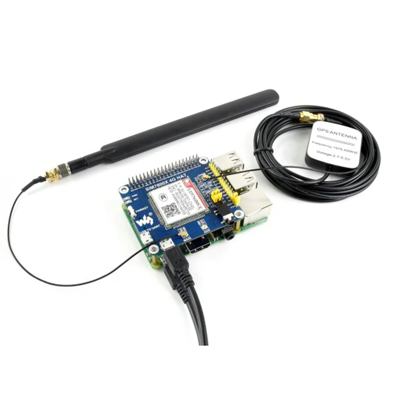 4G/3g/2G/GSM/GPRS/GNSS шляпа для Raspberry Pi GNSS позиционирования модуль поддержка LTE CAT4 на основе SIM7600CE-T