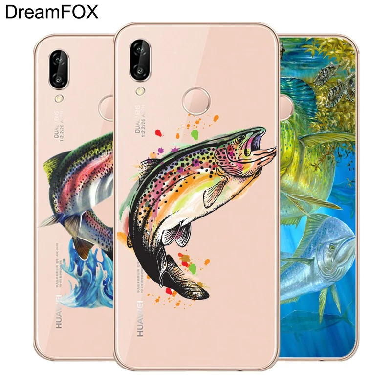DREAMFOX M477 рыбалка рыбак Мягкий ТПУ силиконовый чехол для Huawei Honor 6a 6C 7X9 10 P20 P30 Lite Pro P