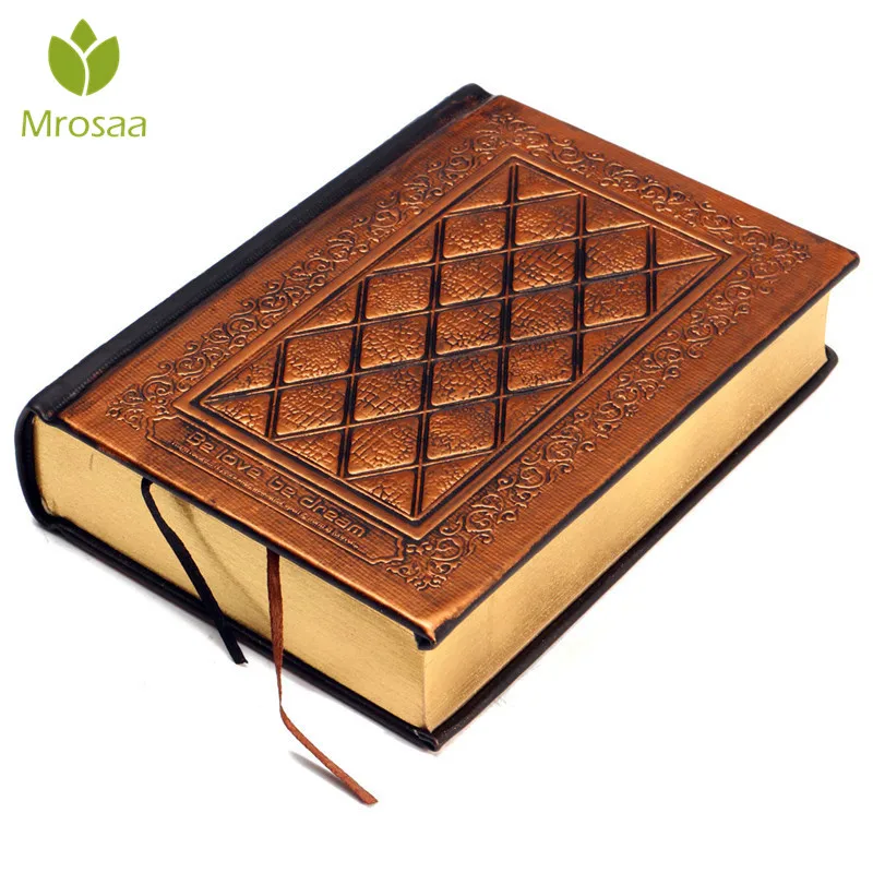 

Newest Mrosaa Retro Vintage Journal Diary Notebook Leather Blank Hard Cover Sketchbook Paper Travel Journal Blank Writing Paper