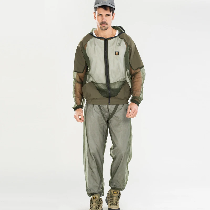 

Summer Men Outdoor Fishing Clothing Quick-Drying Anti-Mosquito Sun Protection Fishing Suit for Hiking Cycling Camping Clothes