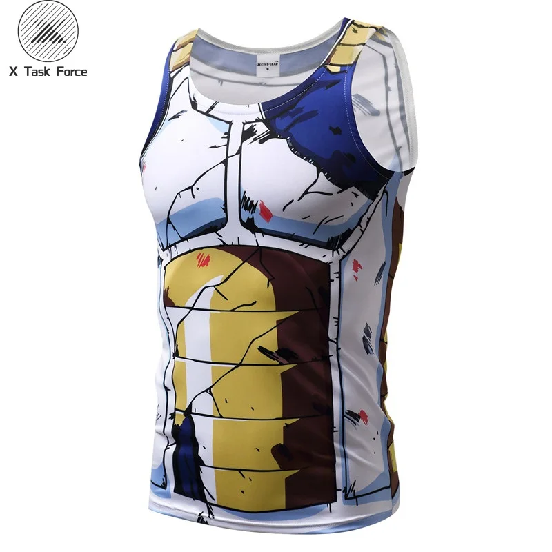 Мужская майка с драконом жилет Наруто для фитнеса Супер saiyan singlets X Task Force 2019|Майки|