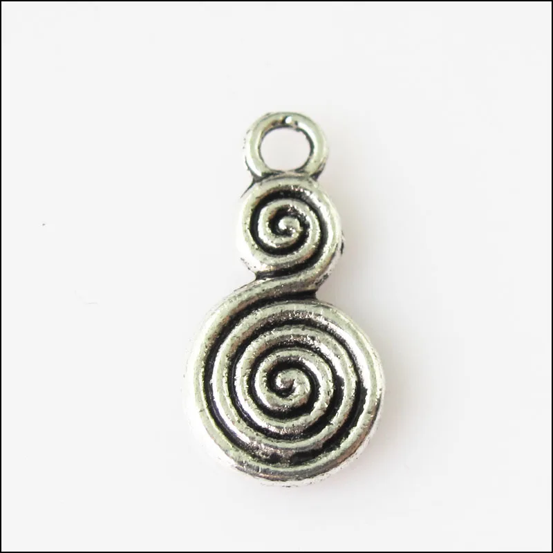 

18Pcs Antiqued Silver Tone Screw Gourd Charms Pendants 8.5x17mm