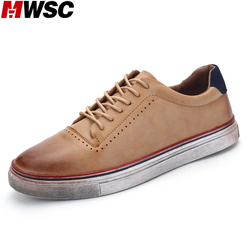 

MWSC New Design Dirty Sole Man Casual Shoes PU Leather Men's Vintage Mix Colors Leisure Shoes Sapato Masculino