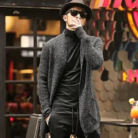 Mens Sweater Long Sleeve Cardigan Males Pull style cardigan Clothings Fashion Thick warm Mohair Sweaters