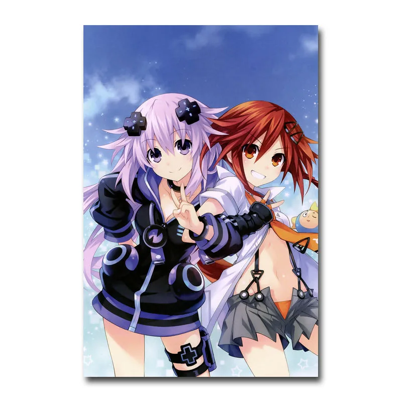 Художественный шелк или холст печать Нептун Hyperdimension Neptunia плакат 13x20 24x36 дюймов для украшение комнаты-003 - Цвет: Picture 1