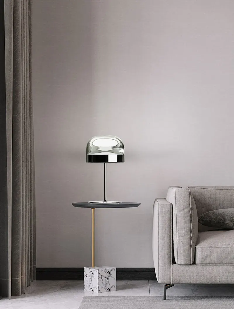 Modern Nordic Minimalist Metal Glass Table Lamp Italy Design Rose Gold Table Light Bedside Lamp For Living Room Study Bedroom (3)