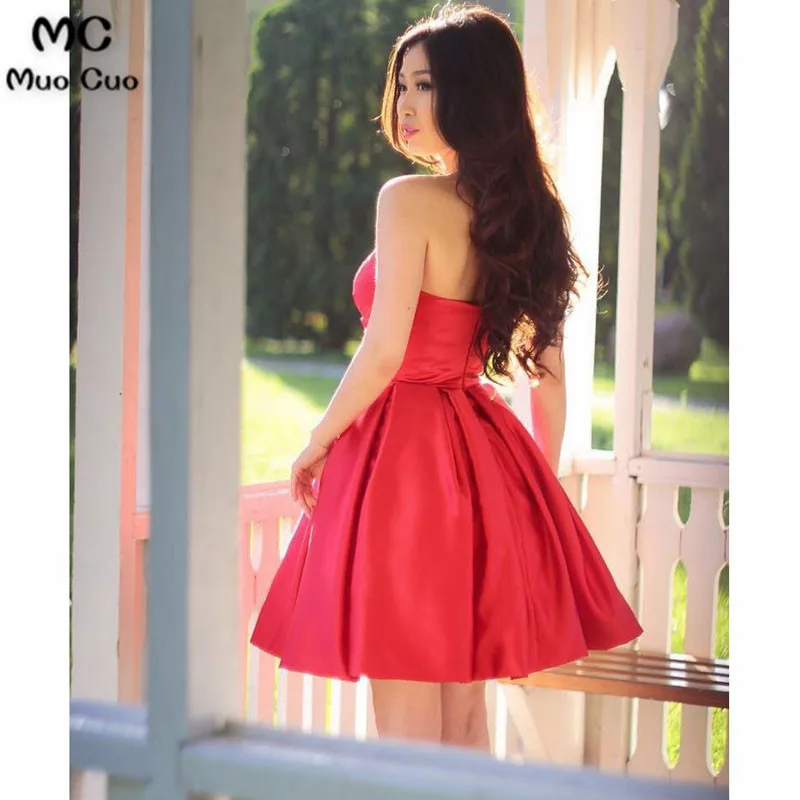 Sweetheart A Line Red Homecoming Dresses 2018 Fit and Flare Mini Graduation Dress 54