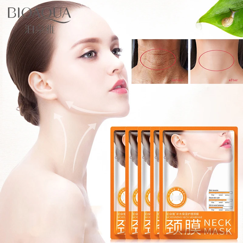 5pcs Neck Mask Skin care Anti wrinkle Whitening Nourishing Firming Neck