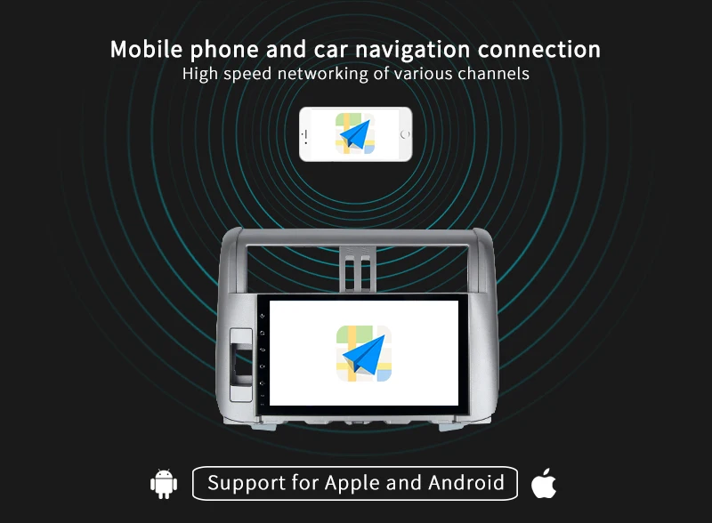 Top Car Radio GPS Android 9.1 Din For Toyota Land Cruiser Prado 150 2010 2011 2012 Radio android Multimedia 20