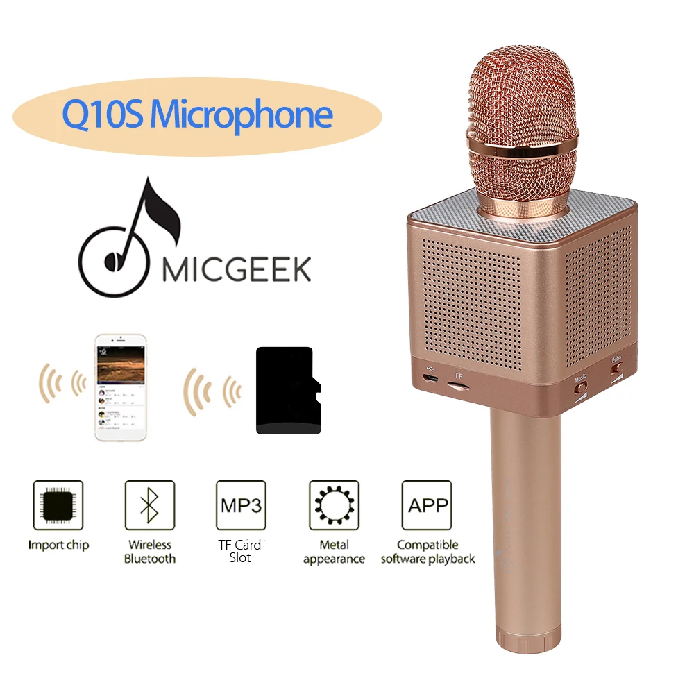 Оригинальный бренд MicGeek Q10S беспроводной микрофон для караоке 2 1 Звуковая дорожка