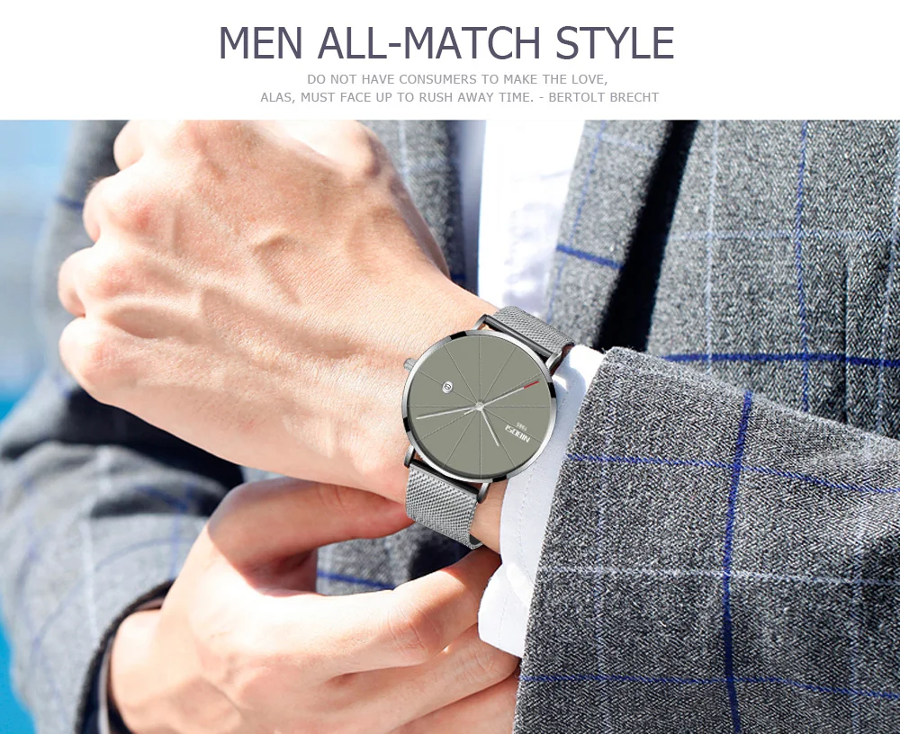 NIBOSI watch men black quartz wristwatches stainless steel mesh brand  watches men ultra thin quartz relogio masculino dourado (18)