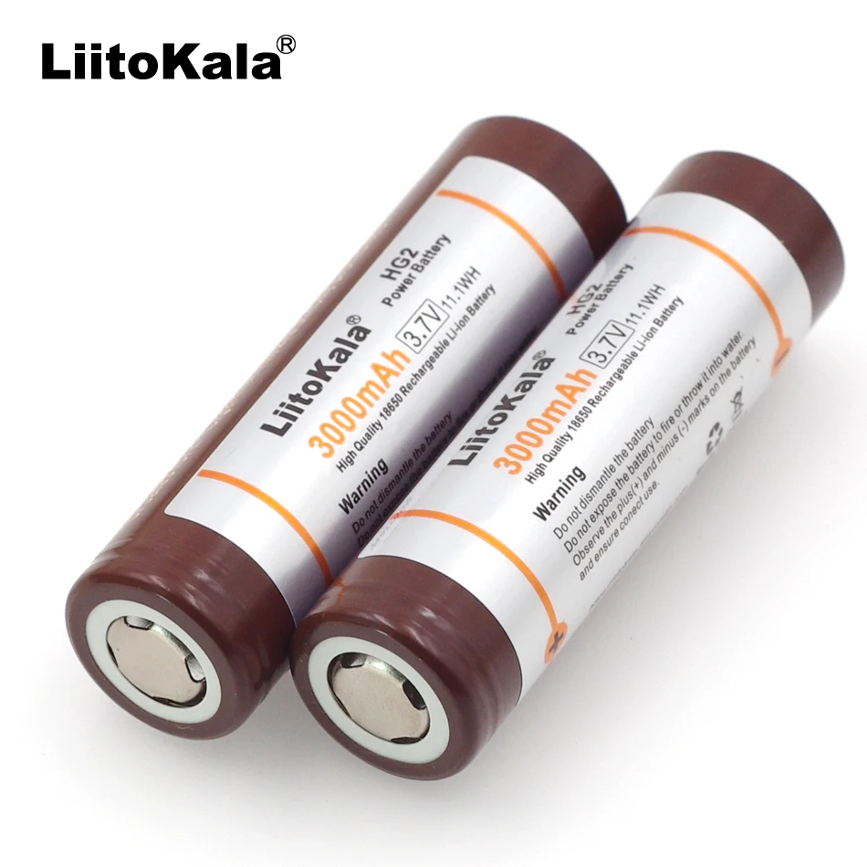 Liitokala для 18650HG2 3000 мАч 3,6 В 18650 литиевый непрерывный разряд 20A выделенная электронная батарея питания
