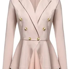 Модный приталенный Женский блейзер, пиджак для женщин s, белый, синий, Женский блейзер, офисный пиджак, элегантный женский однотонный пиджак на пуговицах размера плюс