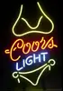 Coors Light Yellow Bikini Glass Neon Light Sign
