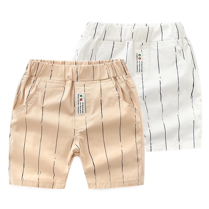 

Baby Boy Summer Shorts Striped Casual Children's Shorts White Kahaki Toddler Boys Short Pants Beach Shorts for Boys