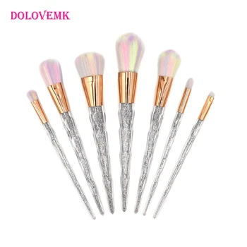 

Dolovemk 7Pcs Makeup Brushes Set Face Eyebrow Eyeliner Powder Foundation Concealer Contour BB Cream Makeup Brushes Kit