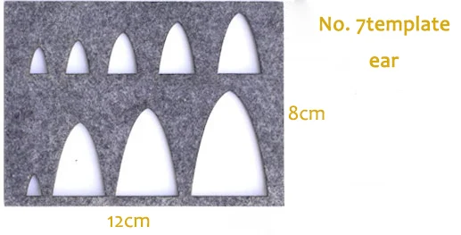 Шерсть фетр pokes ручной работы кошки собаки свиньи медвежьи уши глаза нос инструменты DIY шаблон формы вышивки - Цвет: 7