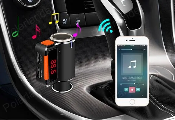 Bluetooth автомобильный набор, свободные руки, MP3 playeraudio Беспроводной FM USB передатчик Поддержка SD Tf карта автомобиля Зарядное устройство ЖК-дисплей Дисплей